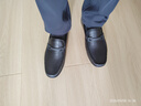 奧康（Aokang）商務(wù)休閑皮鞋舒適軟底駕車(chē)鞋低幫套腳懶人樂(lè )福鞋一腳蹬黑40碼 曬單實(shí)拍圖