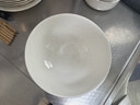 斯凱綈（Sky Top）陶瓷湯碗泡面碗純白沙拉碗骨瓷家用酒店餐具套裝7英寸奧碗2件 曬單實(shí)拍圖