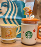 星巴克（Starbucks）杯子小熊甜品屋系列不銹鋼帶茶漏吸管杯套裝可愛(ài)桌面杯男女士送禮 不銹鋼帶茶漏吸管杯套裝 曬單實(shí)拍圖