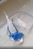 LUCYLEE美國醫用硅膠接尿器老人男士女士臥床接尿神器接小便夜尿壺集尿袋 藍色硅膠男老年萎縮款+加長(cháng)管1.3米+2袋 曬單實(shí)拍圖