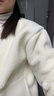 MUJI女士外套 長(cháng)毛抓絨 夾克 秋季新款 象牙色 M 曬單實(shí)拍圖
