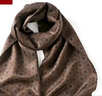 上海故事男士真絲絲巾緞面100%桑蠶絲圍巾禮盒送爸爸日生日禮物 瓦當咖色 曬單實(shí)拍圖