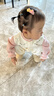 優(yōu)奇嬰兒裙子女寶寶春季長(cháng)袖連衣裙女童早春可愛(ài)超萌公主裙百天周歲裙 曬單實(shí)拍圖