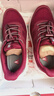 足力健【年貨送爸媽】老人鞋中老年輕便休閑散步鞋2431380J 女 酒紅 40 曬單實(shí)拍圖