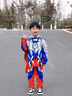 ULTRAMAN男童奧特曼衣服春秋發(fā)光套裝兒童男孩帥氣小孩洋氣賽羅蜘蛛俠童裝 披風(fēng)款【賽羅】（發(fā)光） 【披風(fēng)+套裝】 130 【建議身高120-130cm】 曬單實(shí)拍圖