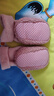貝瑞加（Babyprints）嬰兒襪子秋冬寶寶地板襪加厚保暖學(xué)步襪室內早教襪套中筒 粉M 曬單實(shí)拍圖