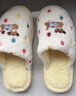 細細條（XIXITIAO）彩點(diǎn)狗狗卡通趣味毛毛居家鞋女秋冬學(xué)生可愛(ài)棉拖鞋月子鞋 黃色【可愛(ài)彩點(diǎn)狗狗】包頭款 38-39 【標準碼】 曬單實(shí)拍圖