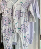 貝瑞加（Babyprints）嬰兒連體衣2件裝男女寶寶純棉哈衣新生兒護肚內衣嬰兒滿(mǎn)月服 紫59 曬單實(shí)拍圖