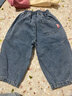歐姆熊女童牛仔褲春秋季2026新款小童女孩寶寶開(kāi)春長(cháng)褲兒童春裝直筒褲子 藍色 90 cm 曬單實(shí)拍圖