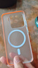 猩球衛士高級感防指紋適用小米15磁吸瓦楞條紋手機殼Xiaomi15保護套超薄瓦楞磨砂個(gè)性透明外殼簡(jiǎn)約時(shí)尚橙 曬單實(shí)拍圖