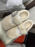 GG-CC【周也同款】洛克甜莊包頭毛毛拖鞋女外穿秋季新款羊毛拖G25Y1924 白色 39 曬單實(shí)拍圖