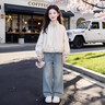 乖妮貓女童外套春秋款2026新款兒童秋裝上衣中大童裝秋季女孩立領(lǐng)夾克衫 杏色 160 碼 曬單實(shí)拍圖