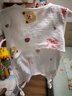 9i9嬰兒肚兜純棉夏薄護肚新生兒半背衣寶寶肚圍連腿紗布睡袋2件A29熊 曬單實(shí)拍圖