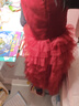 富羅迷女童連衣裙冬季蓬蓬網(wǎng)紗公主裙小女孩加厚保暖背心裙子 酒紅 140 曬單實(shí)拍圖