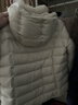 太平鳥(niǎo)女裝羽絨服【15D排骨羽絨】寬松龜背連帽泡芙冬季 白色 XS 曬單實(shí)拍圖