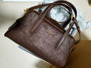 皮爾卡丹波士頓枕頭包植鞣頭層牛皮復古通勤大容量保齡球包生日禮物 曬單實(shí)拍圖