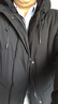 花花公子（PLAYBOY）棉服男中長(cháng)款棉衣男2025秋冬季外套男士連帽棉襖厚衣服 黑色 3XL 曬單實(shí)拍圖