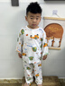Besblosdy夏季兒童睡衣棉綢男童女童寶寶薄款長(cháng)袖綿綢女孩子家居服夏天套裝 雙長(cháng)恐龍卡車(chē) 90 90碼建議身高140cm 曬單實(shí)拍圖