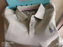 U.S. POLO ASSN.polo衫男翻領(lǐng)秋季純棉商務(wù)休閑長(cháng)袖t恤男士高端上衣 灰色 XL 曬單實(shí)拍圖