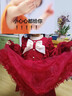 安妮優(yōu)兒（Anneyol）女童連衣裙冬款公主裙2025新款兒童秋冬裝裙子小女孩冬季加絨裙子 紅色加絨 +同款發(fā)飾 130 曬單實(shí)拍圖