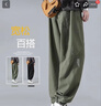 頂峰保羅（Dingfengbaoluo）工裝褲男款春夏季寬松休閑長(cháng)褲束腳大碼男生運動(dòng)YK537軍綠色2XL 曬單實(shí)拍圖