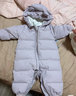 童泰（TONGTAI）嬰兒羽絨連體衣冬季寶寶哈衣羽絨服男童女童連帽抱衣紅色90cm 曬單實(shí)拍圖