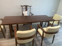 果漫南美胡桃木高檔實(shí)木書(shū)桌去客廳化泡茶桌家用書(shū)房工作臺學(xué)習大長(cháng)桌 【桌椅整套胡桃木】2.4米桌厚4.5cm+舒美特椅+廣島椅3 熱銷(xiāo)標準版 曬單實(shí)拍圖