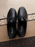 百麗男鞋商場(chǎng)同款牛皮革商務(wù)休閑皮鞋7GM01CM1 黑單里 42 曬單實(shí)拍圖