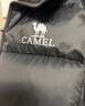 駱駝（CAMEL）戶(hù)外羽絨服冬季新款女款男款保暖高蓬松防鉆絨連帽面包服 幻影黑，男女同款，735CAPN017 M （女生拍小一碼） 曬單實(shí)拍圖