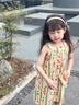 班喜迪女童夏裝連衣裙2026新款洋氣兒童吊帶沙灘公主裙寶寶小童裙子夏季 綠色 110 cm 曬單實(shí)拍圖