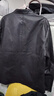 羅蒙（ROMON）夾克皮衣男士春秋季外套男休閑百搭機車(chē)男裝上衣 黑色 2XL 曬單實(shí)拍圖