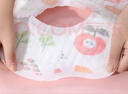媽媽果嬰兒口水巾一次性圍兜口水兜新生兒防吐奶圍嘴嬰幼兒飯兜防水免洗 【加大加寬】大碼混色80片 曬單實(shí)拍圖