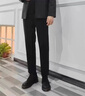羅蒙（ROMON）春秋季修身休閑褲男商務(wù)休閑正裝彈力免燙抗皺職業(yè)西褲休閑褲男 黑色【九分褲】 23002 30 (115斤-125斤) 曬單實(shí)拍圖