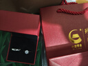 珍尚銀中國黃金莫桑鉆戒指情侶對戒求婚戒指情侶一對結婚對戒送女友S925 曬單實(shí)拍圖