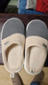 潔麗雅（Grace）棉拖鞋男士秋冬季室內防臭防滑居家保暖厚底踩屎感拖鞋男款冬天 曬單實(shí)拍圖