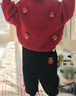 嘟嘟家男童套裝冬款女童衛衣褲子冬新款保暖兒童中式拜年服喜慶 紅色 90 曬單實(shí)拍圖