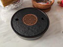 尚言坊天然烏金石茶盤(pán)家用圓形功夫茶具茶托盤(pán)儲蓄水型小型茶臺茶海 曬單實(shí)拍圖