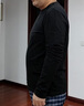羅蒙（ROMON）莫代爾男士長(cháng)袖t恤2026春秋季新款桑蠶絲圓領(lǐng)衛衣純色打底上衣男 黑色 2XL 54 【建議165斤-185斤】 曬單實(shí)拍圖