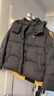 坦博爾羽絨服男女童短款可脫卸帽秋冬保暖外套25年新款5530313D 黑色150 曬單實(shí)拍圖