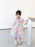 G.duck小黃鴨童裝洛麗塔公主裙女童連衣裙春秋季彩虹生日禮服蓬蓬裙兒童 圖片色 90 建議1~2歲（80-90cm） 曬單實(shí)拍圖