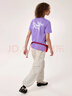ARC'TERYX始祖鳥(niǎo) KRAGG SL COTTON BLURRED BIRD CREW SS 女子 棉質(zhì)短袖T恤 ASTER / WHITE/山菀紫/白色 M 曬單實(shí)拍圖