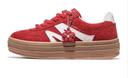 駱駝（CAMEL）山海2代運動(dòng)鞋紅色經(jīng)典德訓女款板鞋 K26B09L7001A 正紅象牙白 38 曬單實(shí)拍圖