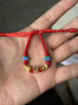 老廟黃金手鏈3D足金轉運珠有房有車(chē)兒童手串手鐲寶寶生日百日禮物 轉運珠/約0.6g 曬單實(shí)拍圖