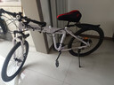 SANGPU折疊自行車(chē)成人山地車(chē)公路學(xué)生男變速賽車(chē)越野單車(chē)通勤城市代步女 旗艦-輻條-白黑【減震+厚輪胎】 24寸21速【適合身高150-170cm】 曬單實(shí)拍圖