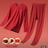 貓人（MiiOW）【禮盒裝】本命年馬年女衣服紅色保暖內衣套裝女秋衣秋褲內褲襪子 曬單實(shí)拍圖