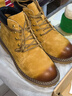 馬登美式獵裝大黃靴男士馬丁靴2026秋冬新款加絨男鞋做舊中幫工裝靴子 沙漠黃 44 曬單實(shí)拍圖