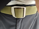 巖途帆布腰帶男替換帶子腰帶零配件更換備用帶編織帶女皮帶腰帶尼龍帶 38mm帶寬-2.6mm帶厚 綠棕 120cm 曬單實(shí)拍圖