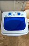 長(cháng)虹迷你洗衣機小型半全自動(dòng)內衣內褲家用單桶洗衣機洗脫一體母嬰兒童學(xué)生宿舍出租房公寓洗襪子神器 藍色7.2KG【升級】+藍光除菌+不銹鋼瀝水籃 曬單實(shí)拍圖