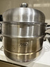 愛(ài)仕達（ASD）蒸鍋304不銹鋼三層家用湯鍋蒸煮燉 雙層復底28CM大容量蒸籠G3 曬單實(shí)拍圖