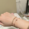 阿吉豆手鏈時(shí)尚簡(jiǎn)約鋯石手鐲手飾七夕禮物送女友閨蜜老婆 玫金色女神節 曬單實(shí)拍圖